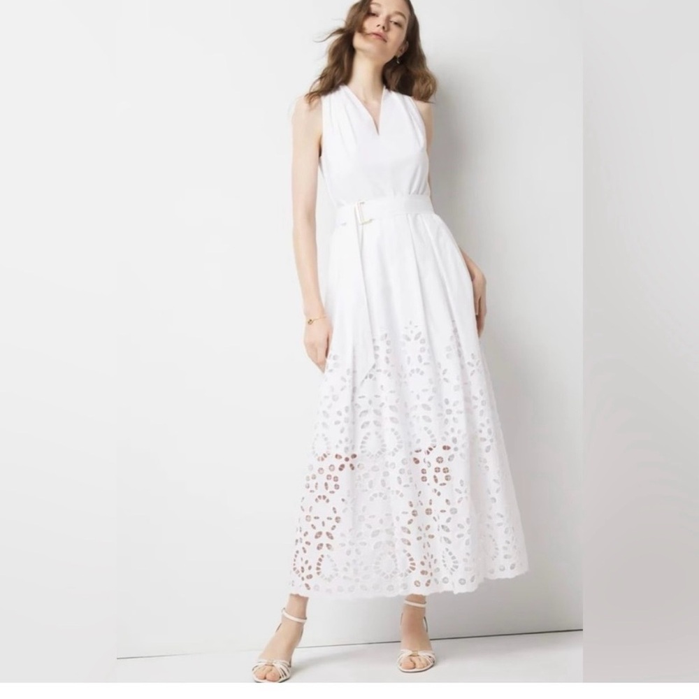 White Sleeveless Eyelet Maxi Dress - Brand fits a size 6